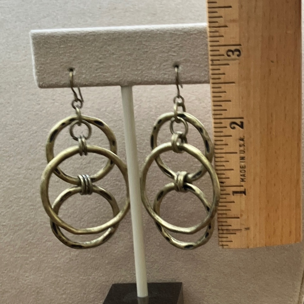 Interlocking Circle Necklace Earring Set - Picture 7 of 7